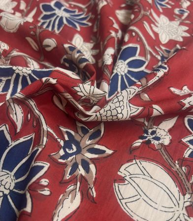 Voile de coton - Devika Rouge brique Voile de coton - Devika Rouge brique