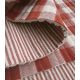 Tissu matelassé réversible- Carreaux Rayures Terracotta