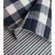 Tissu matelassé réversible- Carreaux Rayures Indigo Terracotta