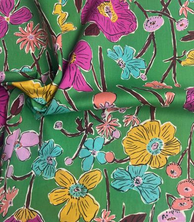 Tissu Liberty Louie's Meadow - green