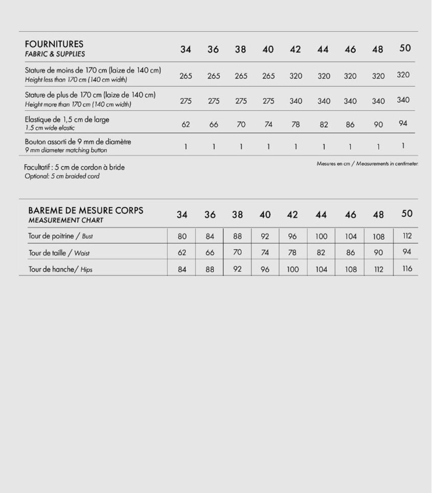 Patron LA Robe Pantalon Patron LA Robe Pantalon