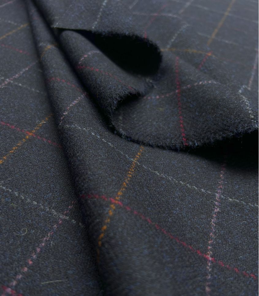 Tissu Lainage carreaux - George blue Tissu Lainage carreaux - George blue