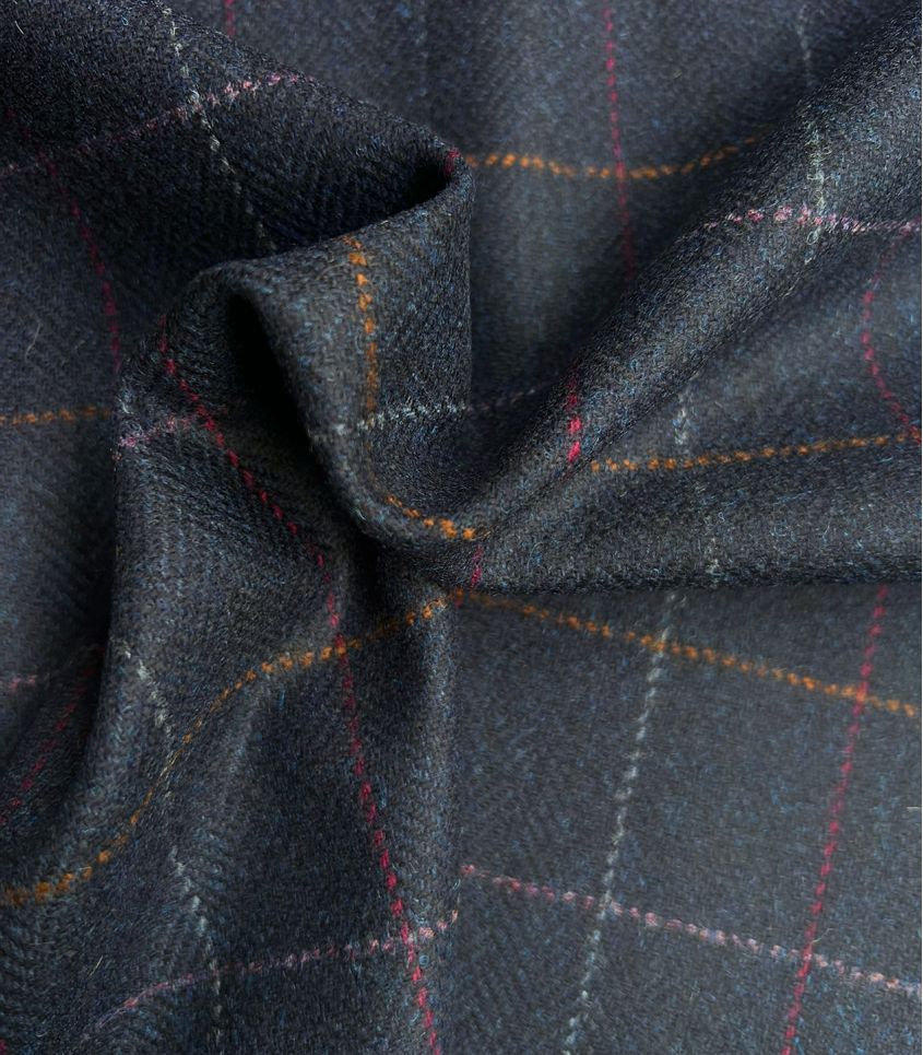 Tissu Lainage carreaux - George blue Tissu Lainage carreaux - George blue