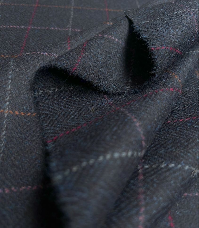 Tissu Lainage carreaux - George blue Tissu Lainage carreaux - George blue