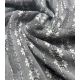 Tissu Chambray brodé - Gris chiné