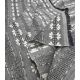 Tissu Chambray brodé - Gris chiné