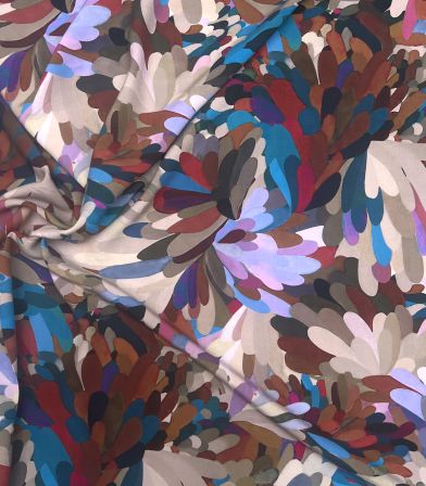 Tissu viscose Fireworks Blossom - Cocoa Tissu viscose Fireworks Blossom - Cocoa