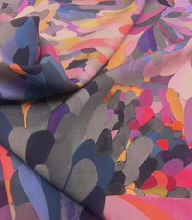 Tissu viscose Fireworks Blossom - Rose Tissu viscose Fireworks Blossom - Rose