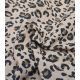 Tissu jacquard velours - Fauve