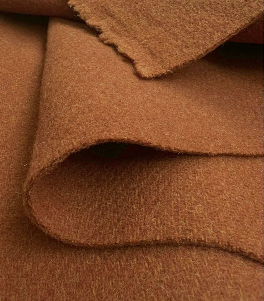 Tissu Drap de laine manteau - Toffee