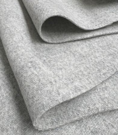 Tissu Drap de laine manteau - Gris chiné