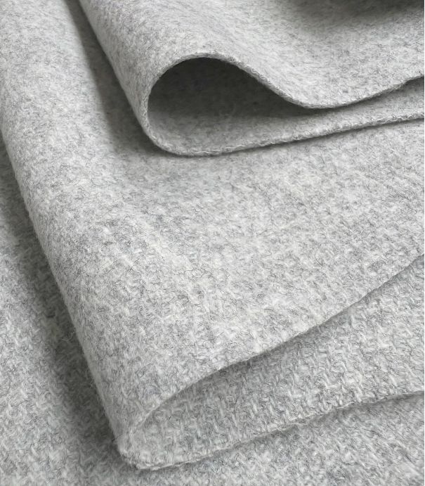 Tissu Drap de laine manteau - Gris chiné Tissu Drap de laine manteau - Gris chiné