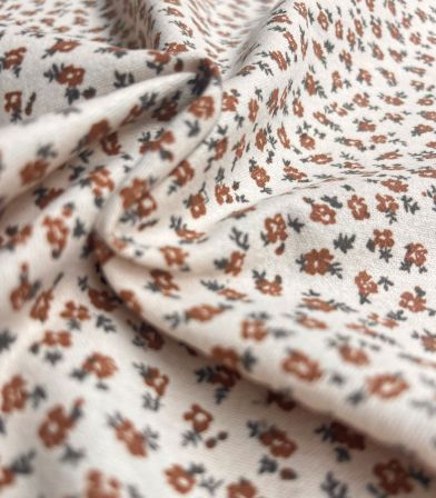 Tissu Flanelle - Flowers Reindeer