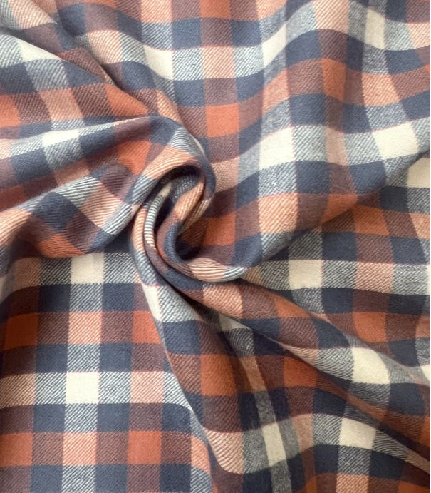 Tissu Flannelle de coton - bleu rouille Tissu Flannelle de coton - bleu rouille