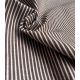 Tissu coton - Rayure Oshkosh - Chocolat