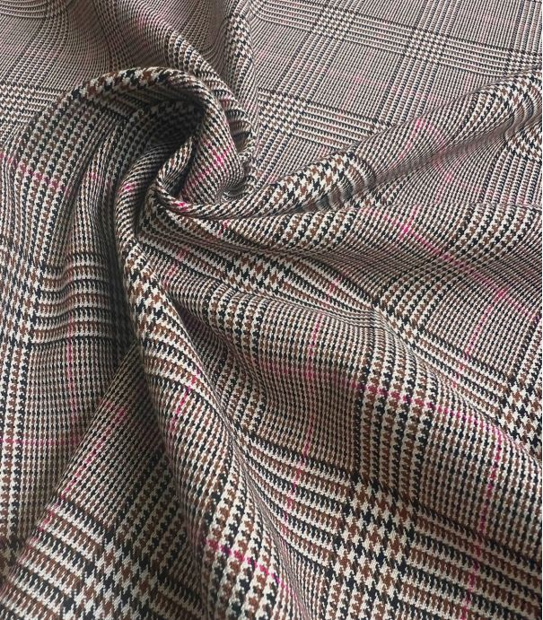 Tissu Prince de Galles - Noisette