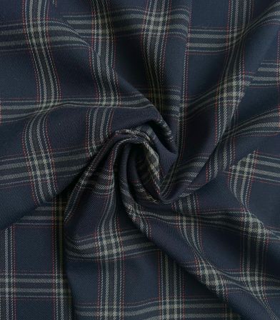 Tissu Ecossais - Marine Gris