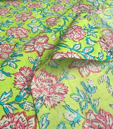Voile de coton - Lasya lime Voile de coton - Lasya lime