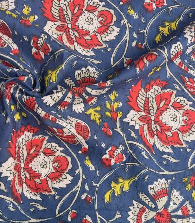 Voile de coton - Karishma bleu nuit Voile de coton - Karishma bleu nuit