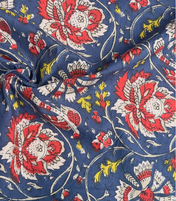 Voile de coton - Karishma bleu nuit Voile de coton - Karishma bleu nuit