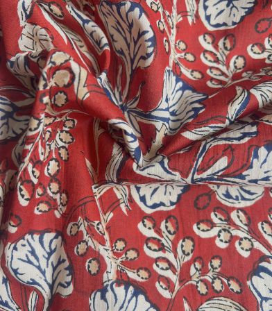 Voile de coton - Vamika rouge brique