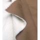 Tissu double face sherpa / suédine - Noisette