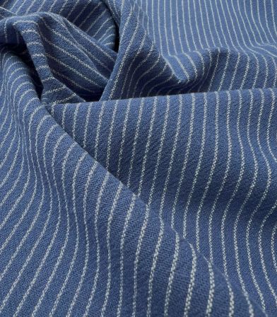 Tissu rayures Lima - Indigo Tissu rayures Lima - Indigo