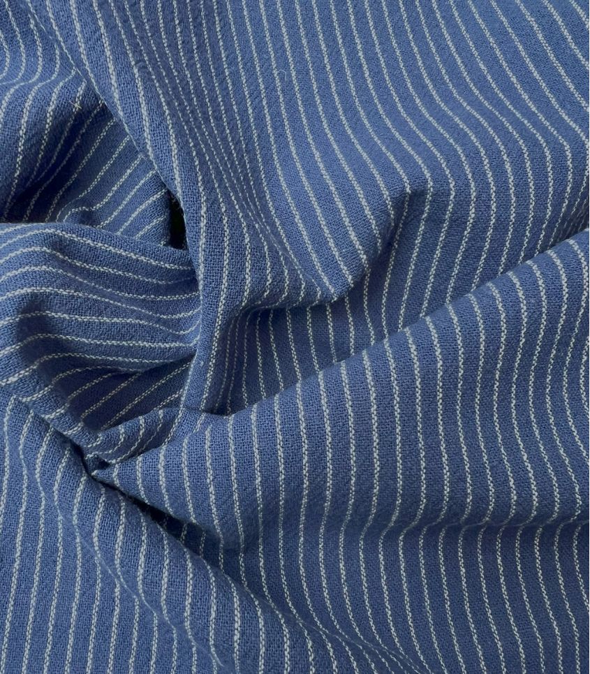 Tissu rayures Lima - Indigo Tissu rayures Lima - Indigo