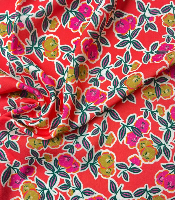 Tissu viscose Fanou - Corail