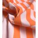 Tissu bachette damier - Orange Rose