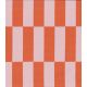 Tissu bachette damier - Orange Rose