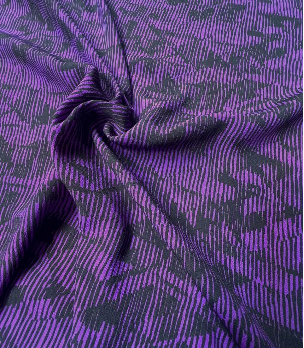 Tissu crêpe viscose - Sortilège Magic purple
