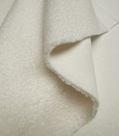 Tissu double face teddy / polaire - Ecru Tissu double face teddy / polaire - Ecru