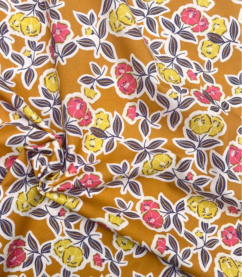 Tissu viscose Fanou - Caramel Tissu viscose Fanou - Caramel