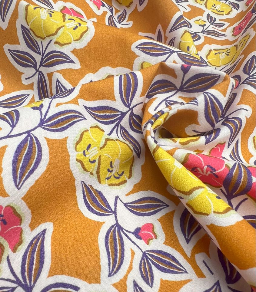 Tissu viscose Fanou - Caramel Tissu viscose Fanou - Caramel