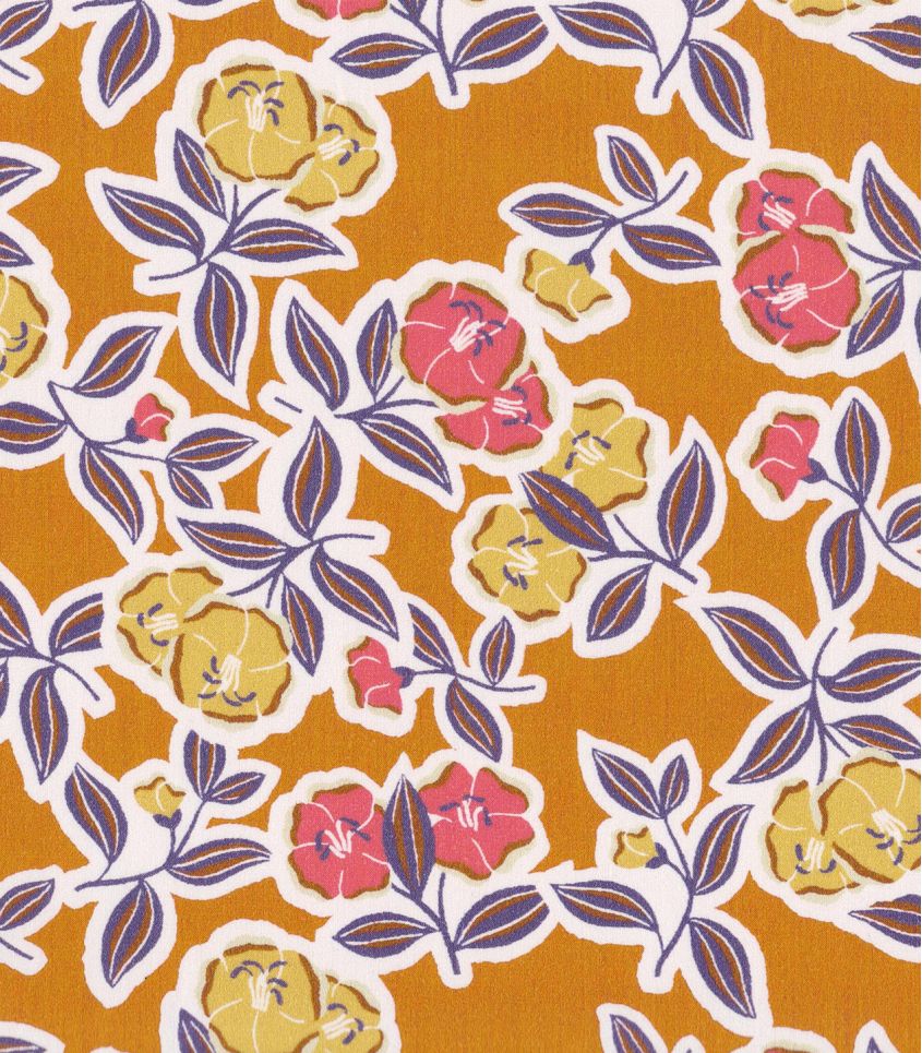 Tissu viscose Fanou - Caramel Tissu viscose Fanou - Caramel