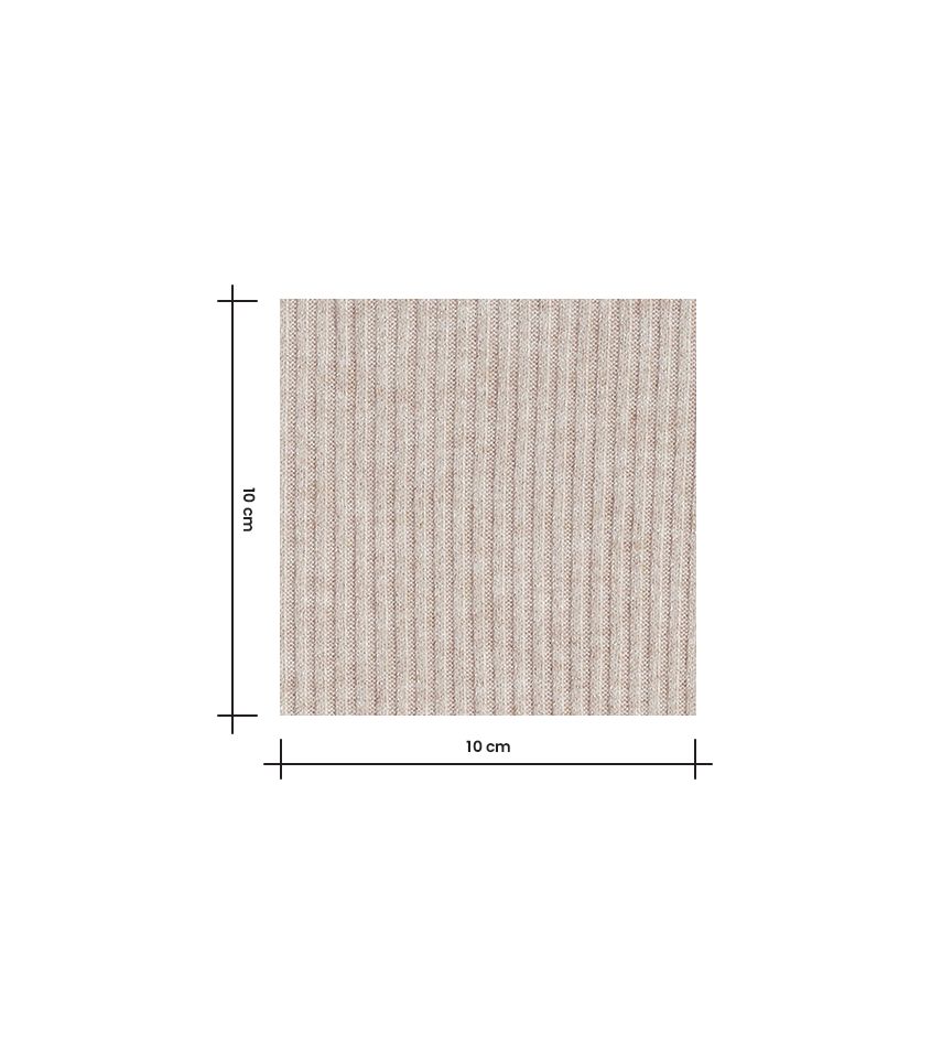 Tissu maille côtelé - Beige Tissu maille côtelé - Beige