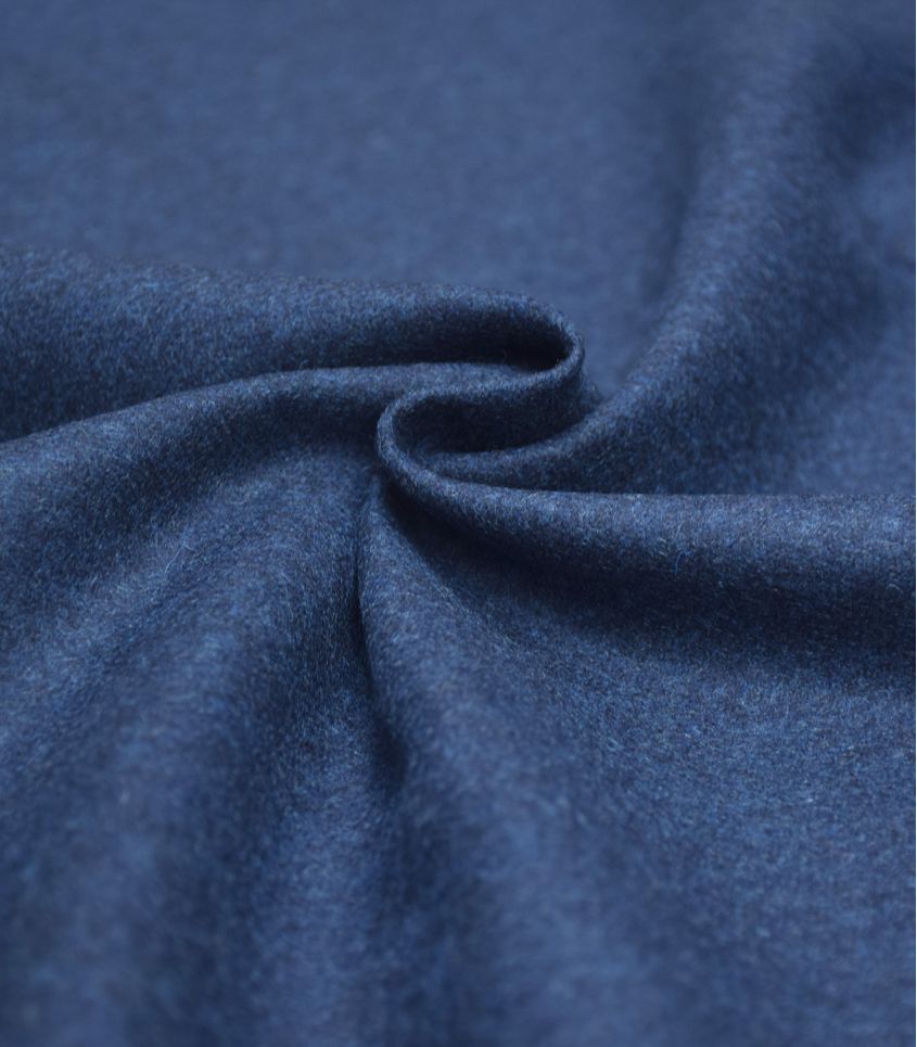 Tissu Drap de laine fin - bleu de Prusse Tissu Drap de laine fin - bleu de Prusse