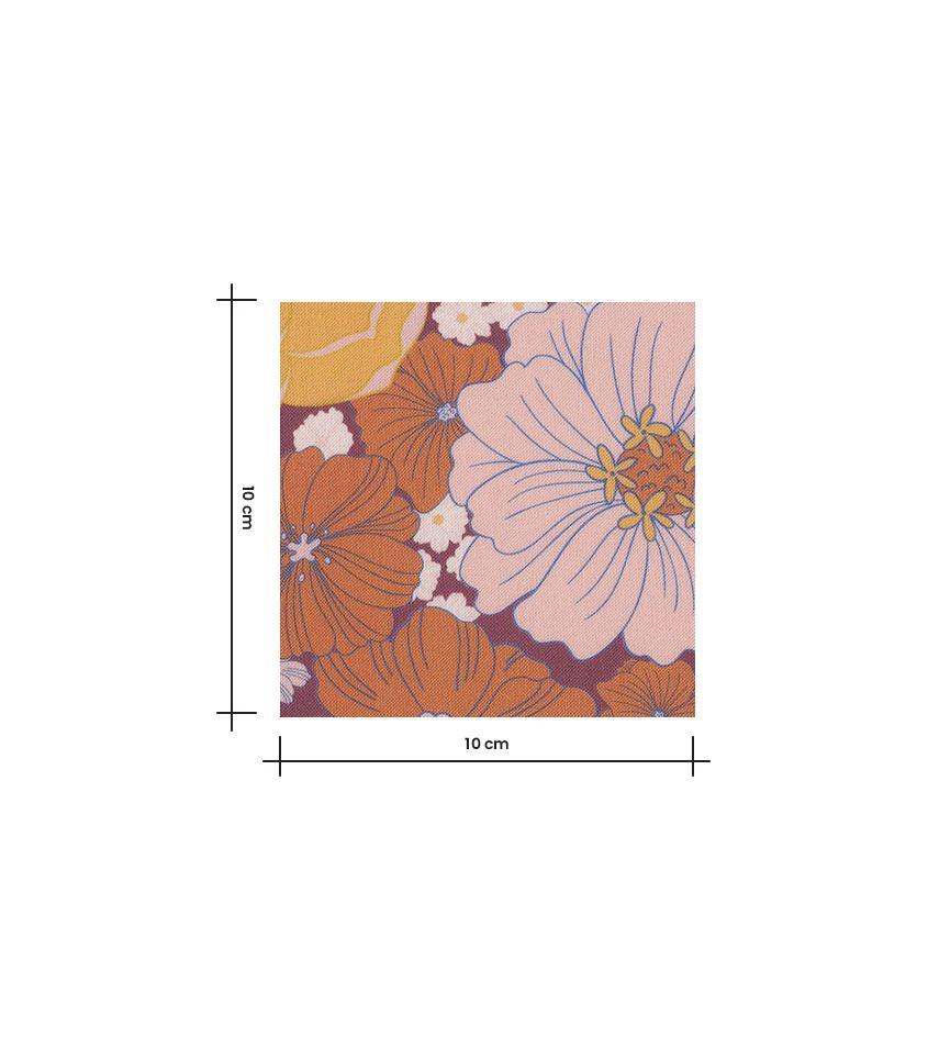 Tissu viscose - Fleurs d'automne Tissu viscose - Fleurs d'automne