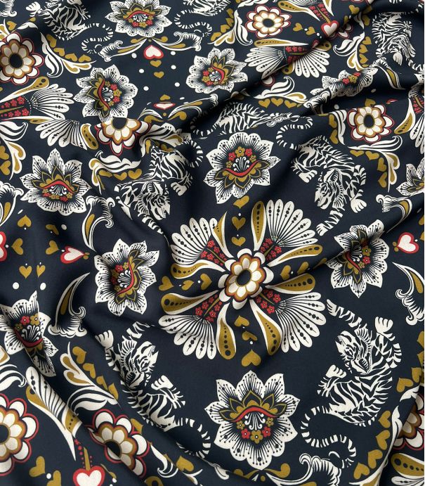 Tissu viscose - Tigre Sacré