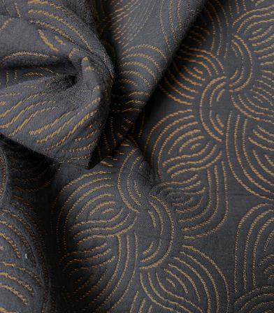 Tissu jacquard Entrelac - Bronze