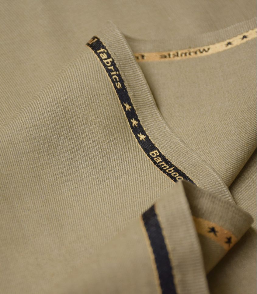 copy ofTissu twill Bamboo et polyester recyclé - Beige chiné copy ofTissu twill Bamboo et polyester recyclé - Beige chiné