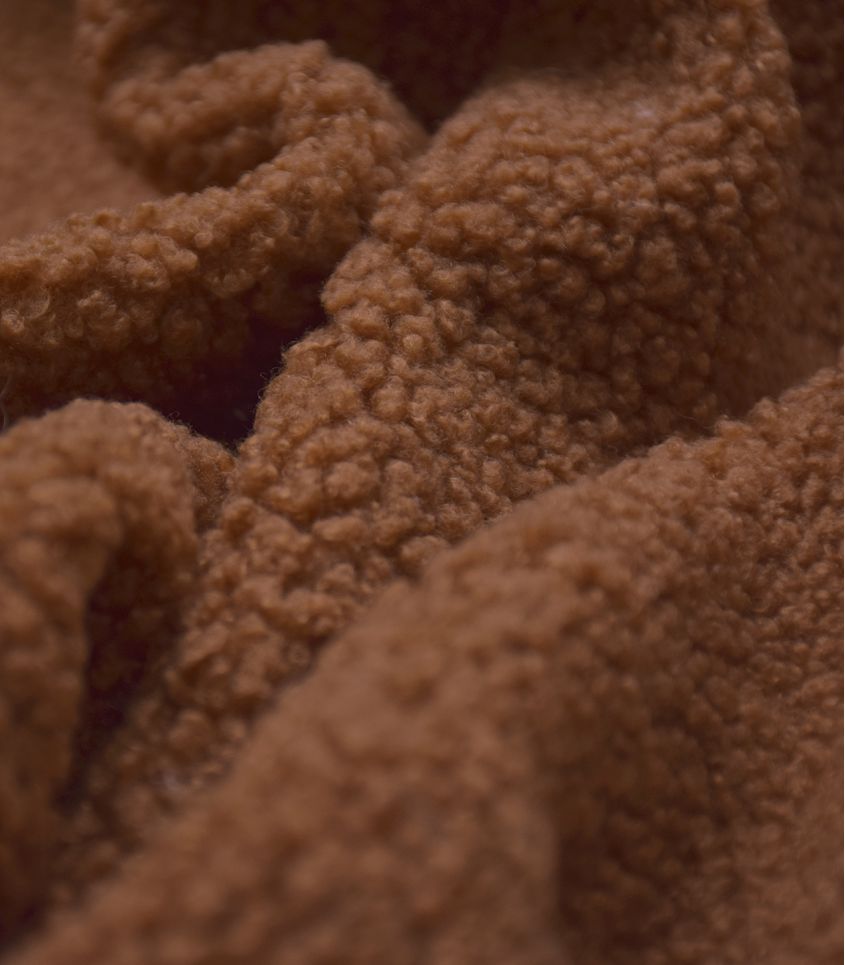 Tissu fourrure Teddy - Cannelle Tissu fourrure Teddy - Cannelle