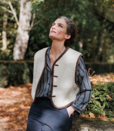 Box "Mon gilet Biquette" - Sherpa laine