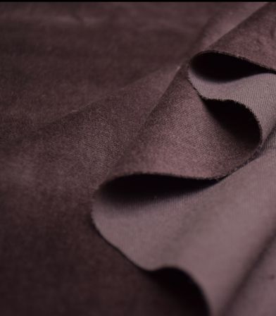 Tissu velours lisse - Chocolat