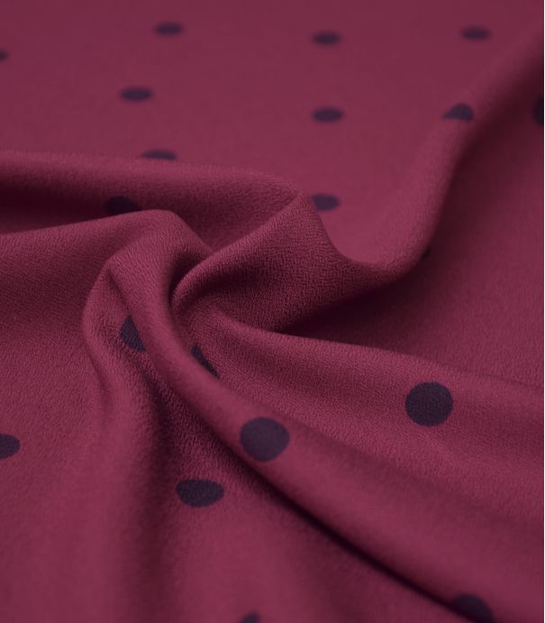 Tissu crêpe viscose - Jolly dots Cranberries
