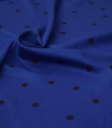 Tissu crêpe viscose - Jolly dots Cobalt blue
