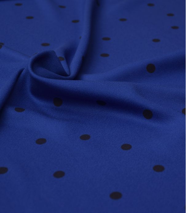Tissu crêpe viscose - Jolly dots Cobalt blue