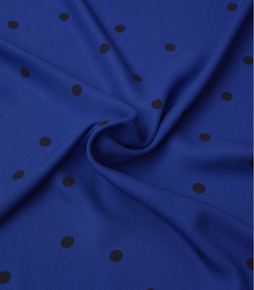 Tissu crêpe viscose - Jolly dots Cobalt blue Tissu crêpe viscose - Jolly dots Cobalt blue