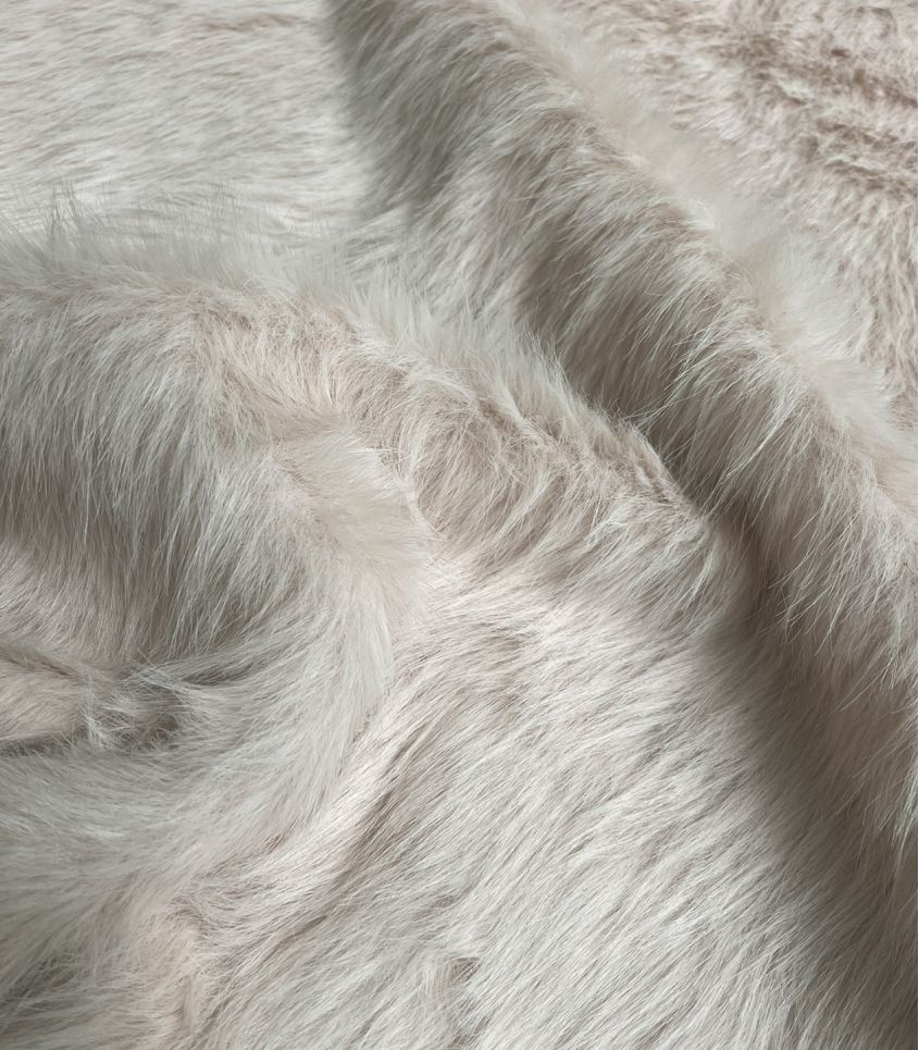 Tissu Fausse fourrure longue - Cream